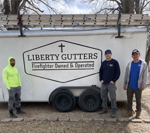 Liberty Gutters Van  With Team 